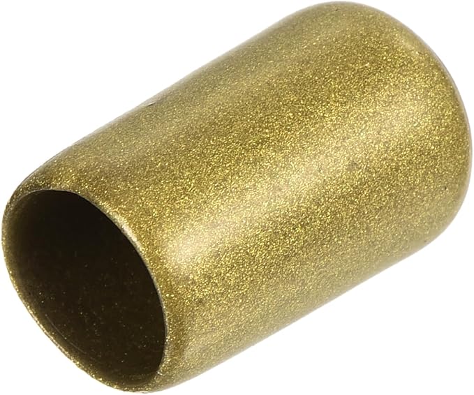 uxcell 20pcs Rubber End Caps 9mm ID Vinyl Round Tube Bolt Cap Cover Thread Protectors Gold