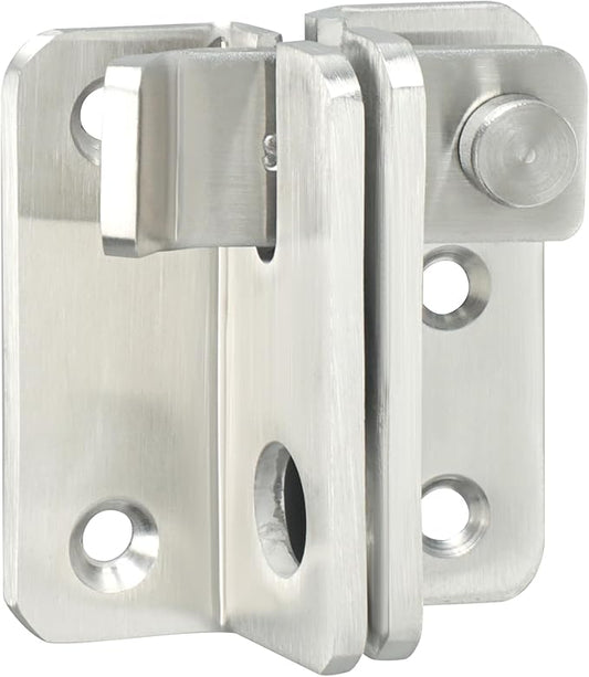 Alise Flip Latch,Gate Latches Safety Door Lock Catch for Barn Cabinet Pet Cage Wood Fence Bathroom Garage Window,SUS304 Stainless Steel Gate Hardware Locks,Brushed Nickel MS3006R-304-LS