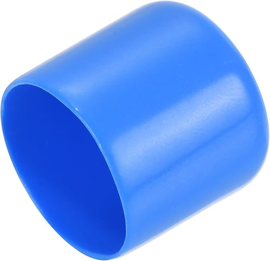uxcell 20pcs Rubber End Caps 25mm ID Vinyl Round Tube Bolt Cap Cover Screw Thread Protectors Light Blue