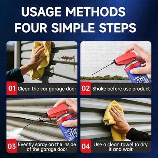 Glodway Specialist Silicone Lubricant Spary,Garage Door Lubricant Oil,with Smart Straw Sprays 2 Ways,for Door Higne,Bike,Sewing Machine,Metal Parts,10 OZ（Pack 2）