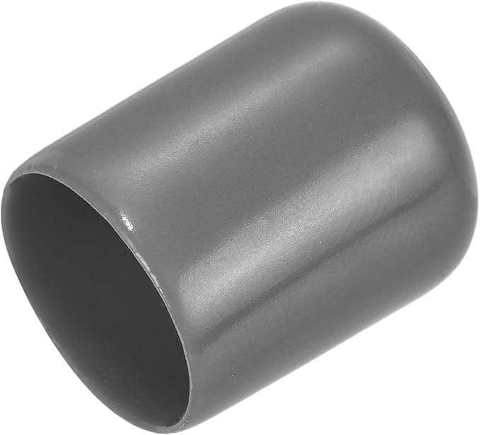 uxcell 20pcs Rubber End Caps 15mm ID Vinyl PVC Round Tube Bolt Cap Cover Screw Thread Protectors Dark Grey