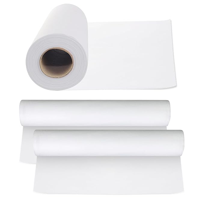 JJ CARE Disposable Massage Table Sheets - 100 Sheets [31.5" x 328 ft, 2 Roll] - 50% Thicker Perforated Massage Bed Cover, Non-Woven Disposable Roll for Massage Table for Waxing, Facial, Tattoo, & Spa