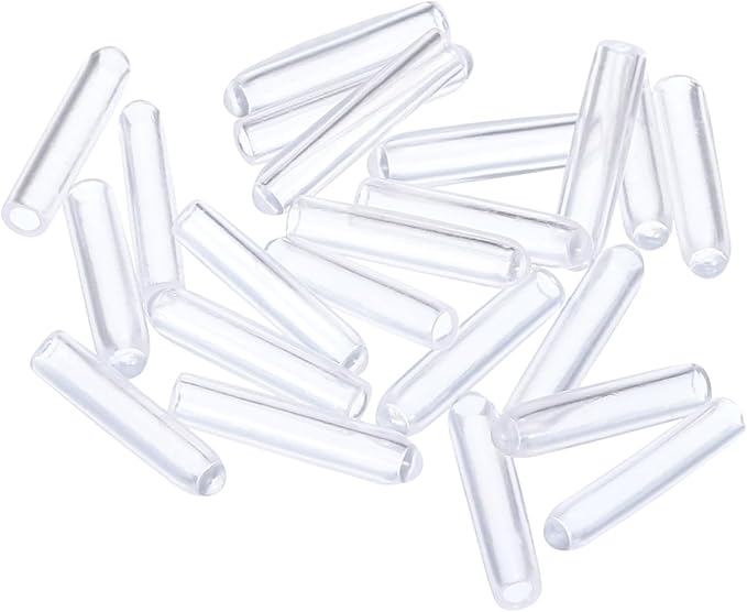 uxcell 20pcs Rubber End Caps 2mm ID Vinyl PVC Round Tube Bolt Cap Cover Screw Thread Protectors Clear