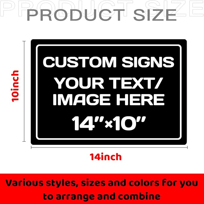 custom signs,Aluminum Weatherproof Metal Sign Multiple Sizes Custom Personalized Text And picture Here,hazard sign,garden sign,custom door sign,Customised business signs