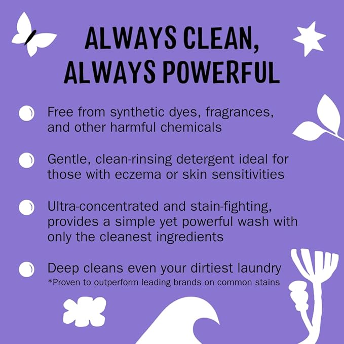 Molly's Suds Original Laundry Detergent Powder | Clean Laundry Detergent Powder for Sensitive Skin | Simple, Effective Ingredients, Stain Fighting | 240 Loads (Lavender)