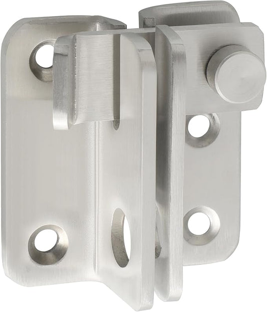 Alise Flip Latch,Gate Latches Slide Bolt Latch Safety Door Lock Catch for Barn Cabinet Pet Cage Fence Bathroom Garage Window,Heavy Duty Stainless Steel Gate Hardware Locks,Brushed Nickel MS3006R-LS