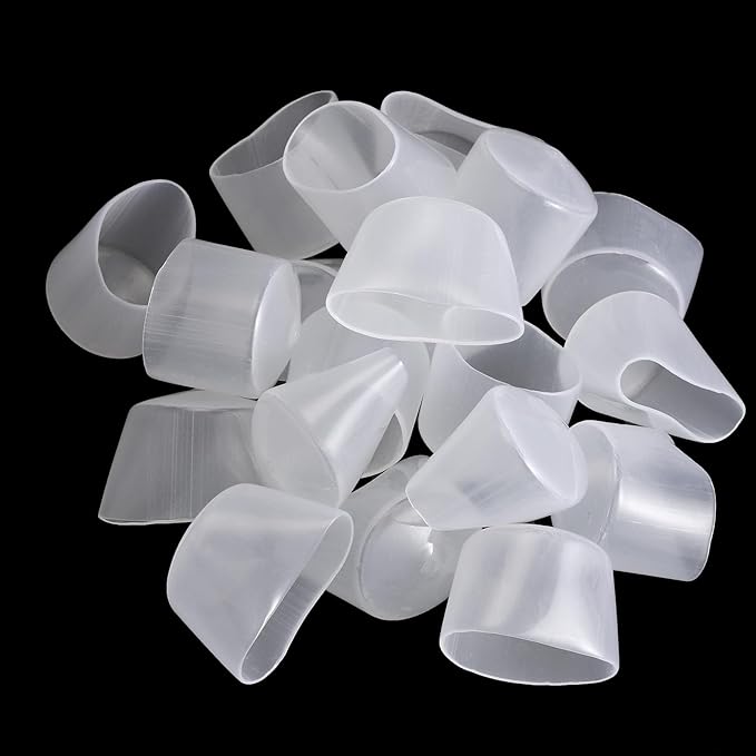 uxcell 20pcs Rubber End Caps 35mm ID Vinyl PVC Round Tube Bolt Cap Cover Screw Thread Protectors Clear