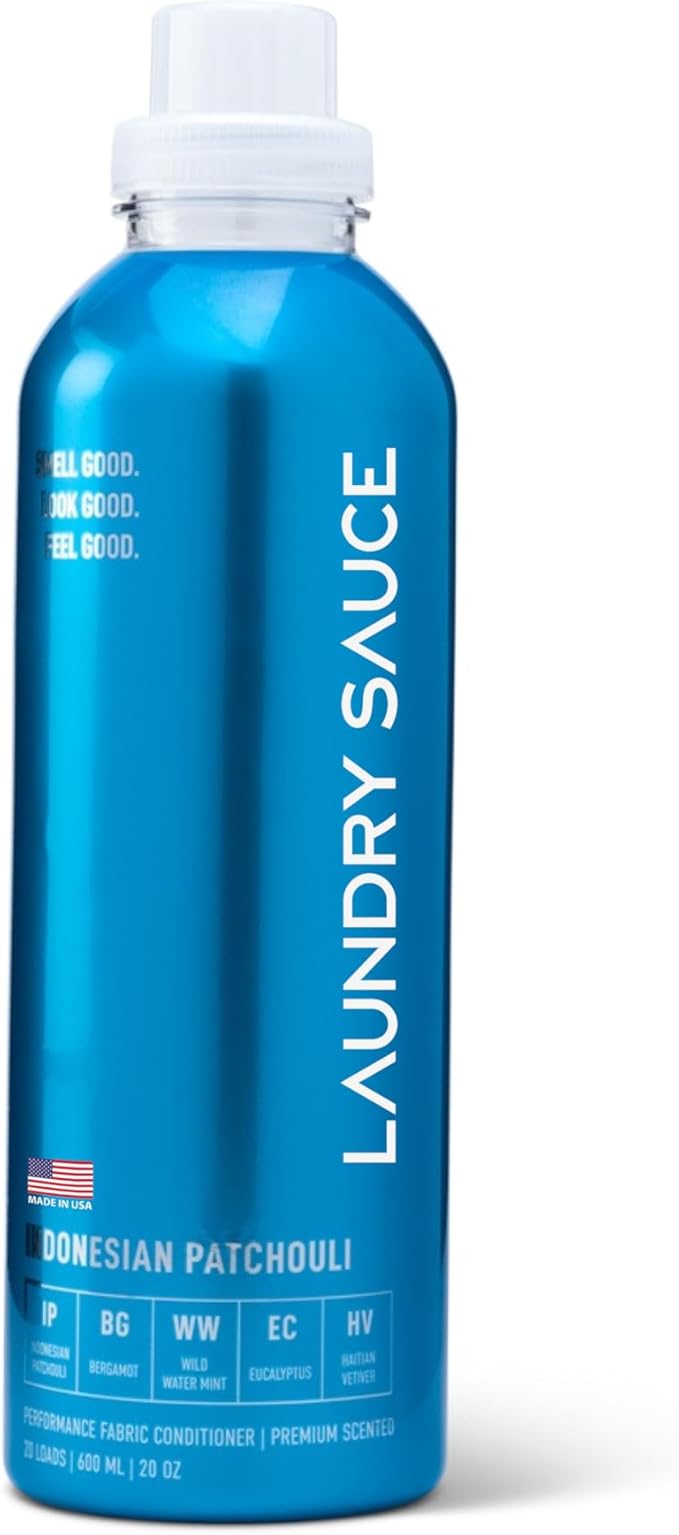 Laundry Sauce - Laundry Fabric Softener (Indonesian Patchouli) Luxury Fragrance, Softens & Preserves Fabric, Reduces Wrinkles, 19 Fl Oz