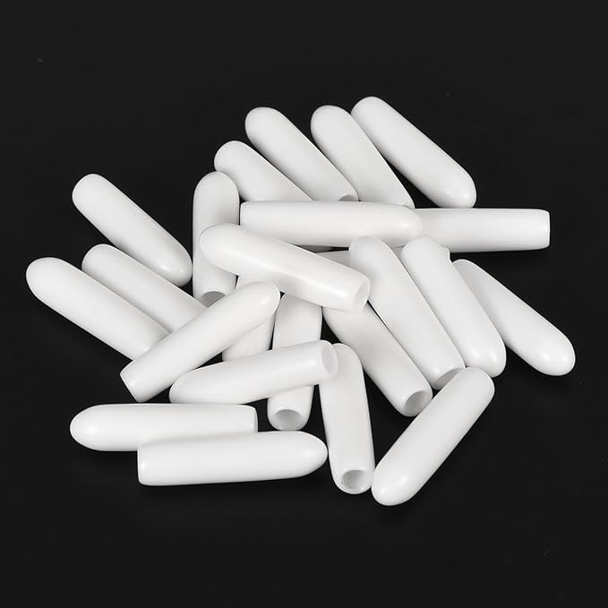 uxcell 20pcs Rubber End Caps 2.5mm ID Vinyl Round End Cap Cover Screw Thread Protectors White