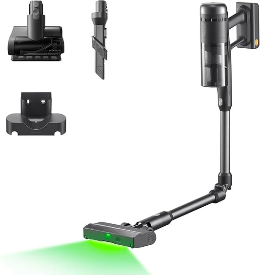 roborock H60 Ultra Cordless Stick Vacuum Cleaner, Upgraded 210AW Suction Stick Vacuum with 90-Min Runtime, 90° Bendable Tube, LED Dust Detection, Vacuum Cleaners for Carpets, Hard Floors & Pet Hair