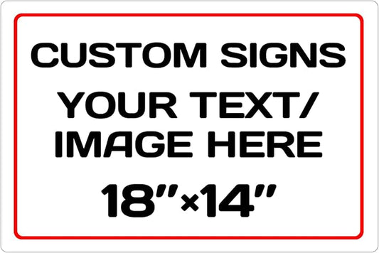 Personalized Aluminum Metal Signs - Weatherproof, Custom Text & Picture, Multiple Sizes (18 * 14 Inch, White)