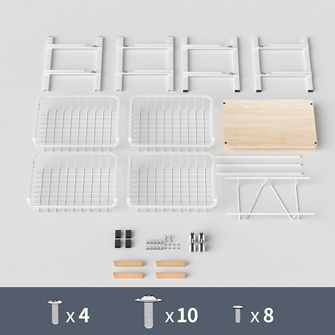 5-Layer Fruit Basket Kitchen Food Storage Organizer and Storage Rack, Stackable Storage cart with Desktop, Pull-Out Hollow Metal Storage Basket, Wheeled Sorting Rack Spice Rack