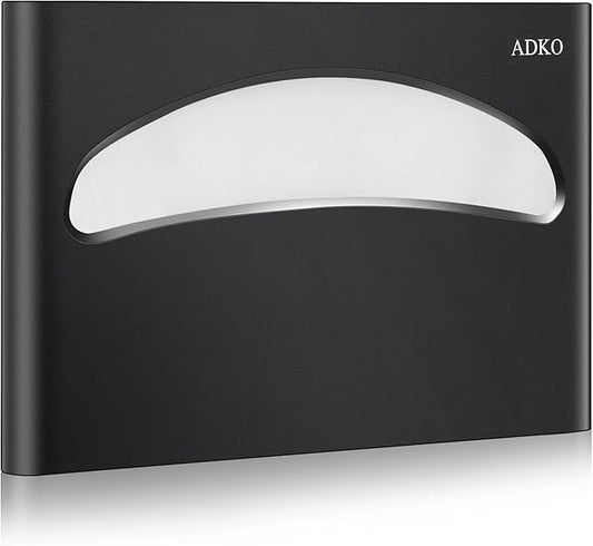 Toilet Seat Cover Dispenser Wall Mounted SUS 304 Stainless Steel (Matte Black)