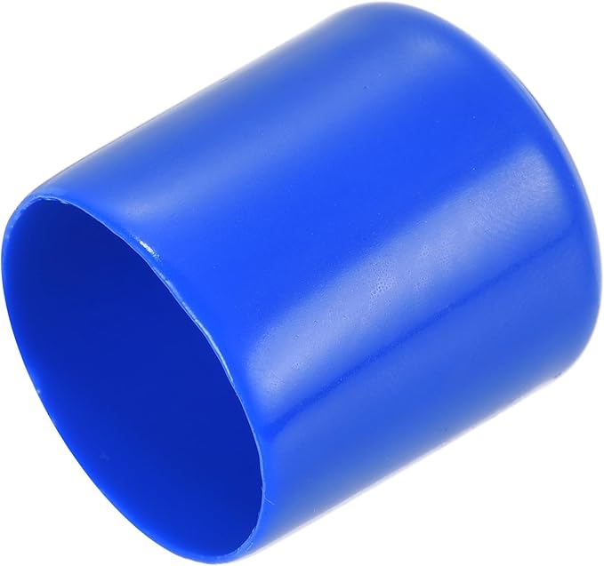 uxcell 20pcs Rubber End Caps 27mm ID Vinyl Round Tube Bolt Cap Cover Screw Thread Protectors Blue