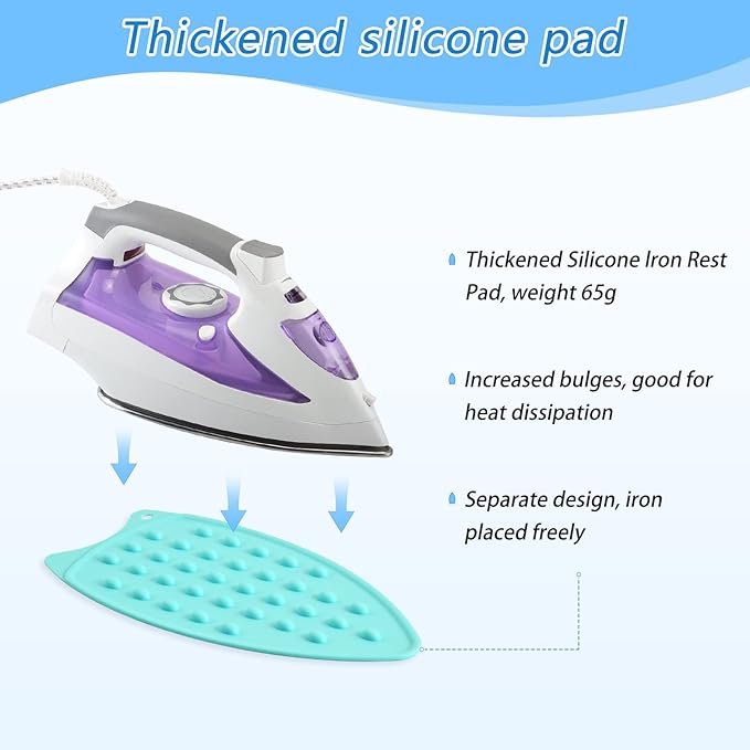 Ironing Mat Thickened Ironing Blanket Travel Portable Double-Side Using Ironing Pad Travel Isolate Heat Pad Cover for Washer Dryer Table Top Countertop (27.6x47.2in) Boho