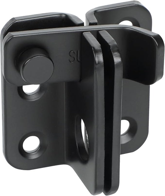 Alise Flip Latch,Gate Latches Slide Bolt Latch Safety Door Lock Catch for Barn Cabinet Pet Cage Fence Bathroom Garage Window,Heavy Duty SUS304 Stainless Steel Gate Hardware Locks,Matte Black,MS5007-B