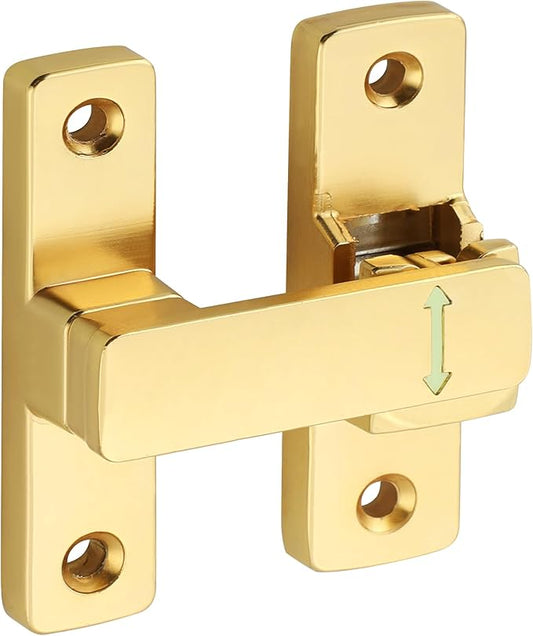 90/180 Degree Flip Latch Gate Latch, Heavy Duty Black Safety Door Lock Enhanced Security Flip Latch Lock Hardware for Interior Door Front Door Barn Garden Fence Window Bathroom Cabinet