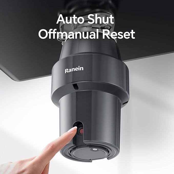 Upgraded 1/2 HP Garbage Disposal with Power Cord, Quiet & Powerful Stainless Steel Grinding System, Continuous Feed Kitchen Sink Waste Disposer – DeepCut Series