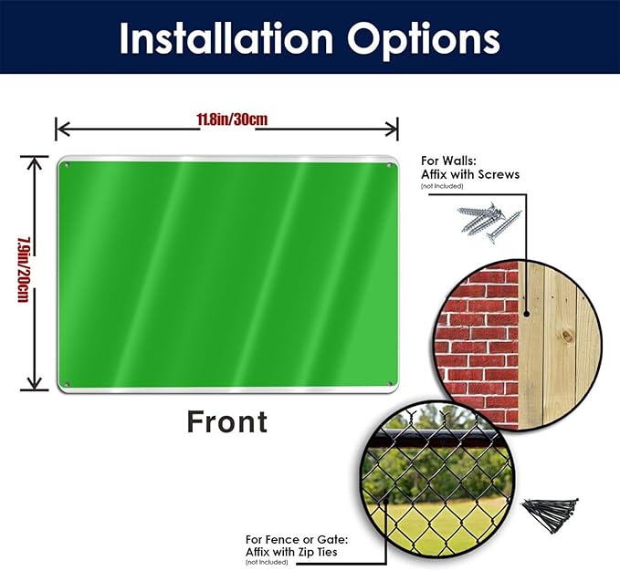 Personalized Aluminum Weatherproof Metal Signs - Multiple Sizes, Custom Text & Picture, Hazard, Garden, Custom Door Signs