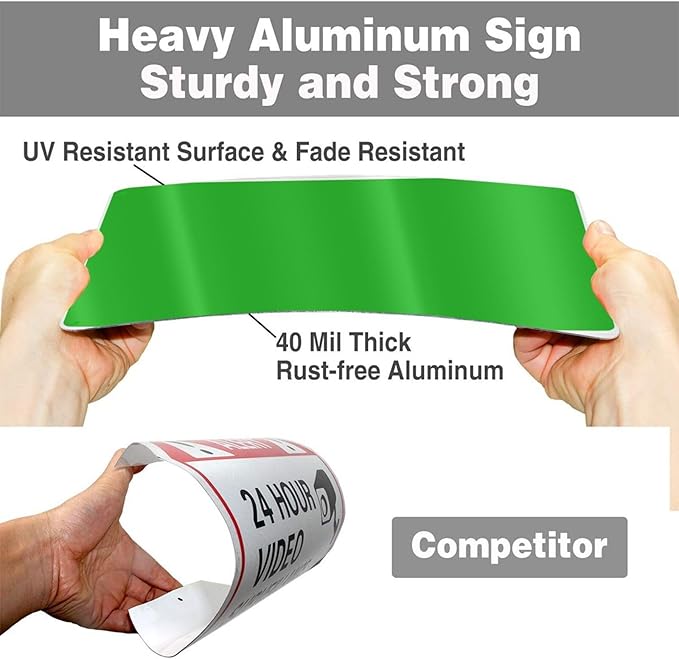 Personalized Aluminum Weatherproof Metal Signs - Multiple Sizes, Custom Text & Picture, Hazard, Garden, Custom Door Signs