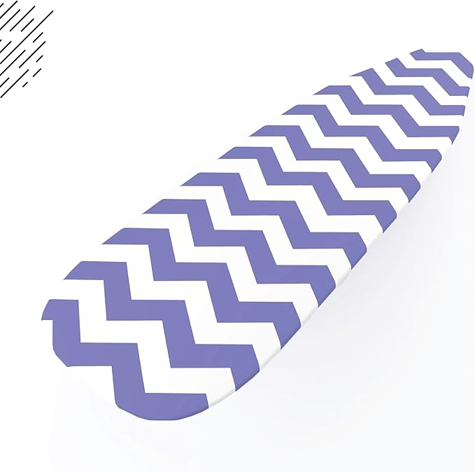 Encasa XO Ironing Board Cover and Pad 54"x15" - Thick 3mm Felt Padding, Drawstring Tightening & Lock, Easy Fit, Scorch & Stain Resistant, Fits Standard Large Ironing Board - Zig Zag Peri