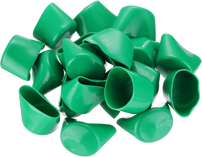 uxcell 20pcs Rubber End Caps 48mm(1 7/8") ID Vinyl PVC Round Tube Bolt Cap Cover Screw Thread Protectors Dark Green