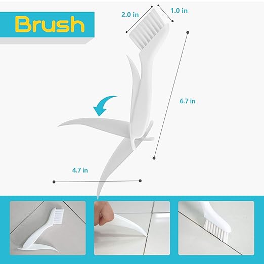 NADAMOO Grout Renew Pen Gray - 2 Large Size 20ml Tile Grout Paint Pen - Restore Grout Line - 2 Replacement Nibs and 1 Cleaning Brush