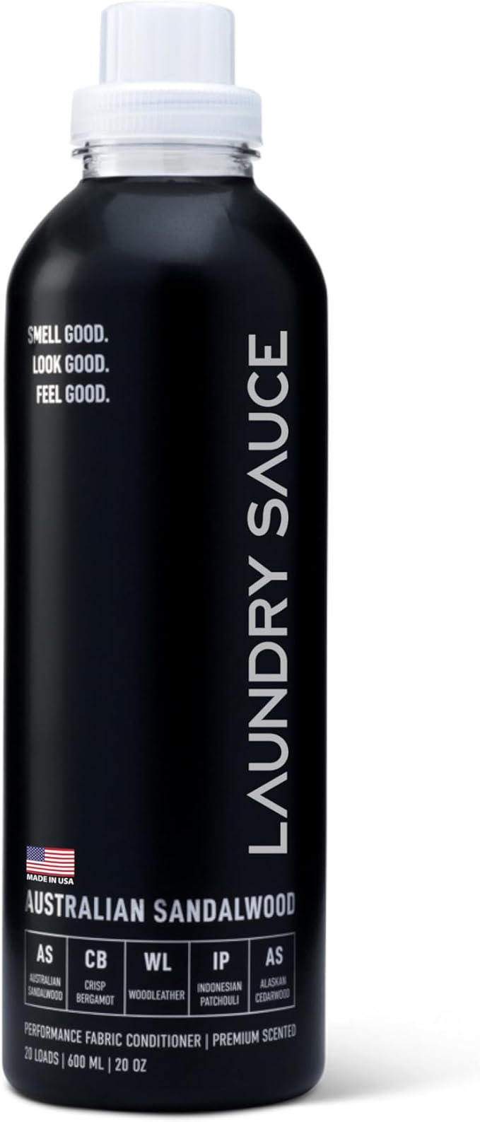 Laundry Sauce - Laundry Fabric Softener (Australian Sandalwood) Luxury Fragrance, Softens & Preserves Fabric, Reduces Wrinkles, 19 Fl Oz
