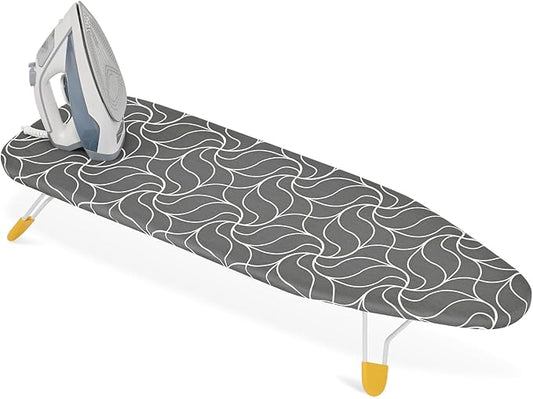 APEXCHASER Tabletop Ironing Board, Folding Legs Iron Board with Mesh Metal Base,Space Saving Portable Small Ironing Board with Non-Slip Feet,12x38 Grey
