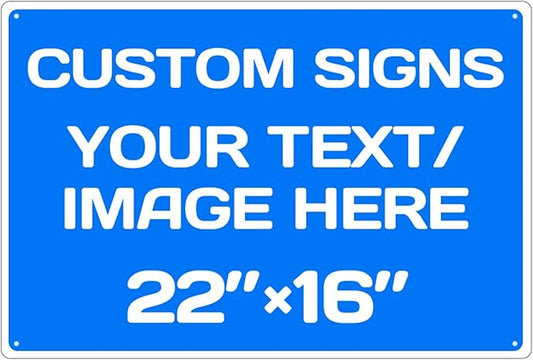 Custom Aluminum Weatherproof Metal Sign - Multiple Sizes, Custom Personalized Text And Picture - Hazard, Garden, Door Signs