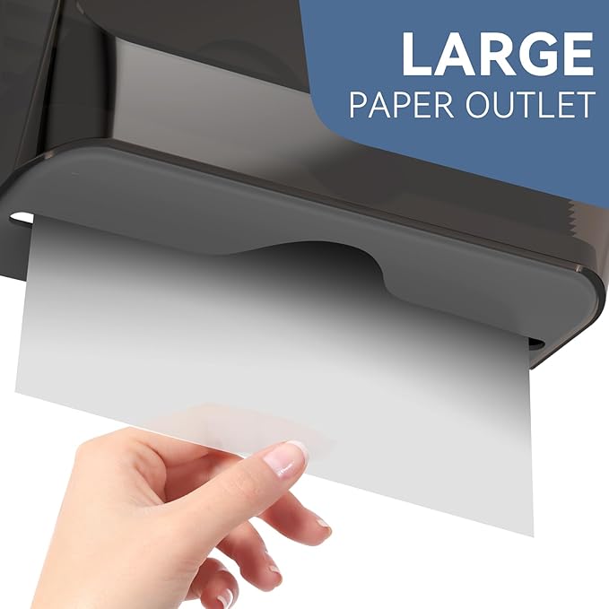 Paper Towel Dispenser Adhesive Wall Mounted,200+ Multifold Trifold c-Fold Hand Paper Towel Dispenser for Bathroom 10.8" L x 3.5" W x 8" H
