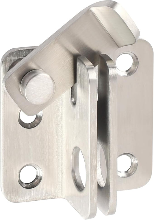 Alise Flip Latch,Gate Latches Slide Bolt Latch Safety Door Lock Catch for Barn Cabinet Pet Cage Fence Bathroom Garage Window,Heavy Duty SUS304 Stainless Steel Gate Hardware Locks,Brushed MS5007