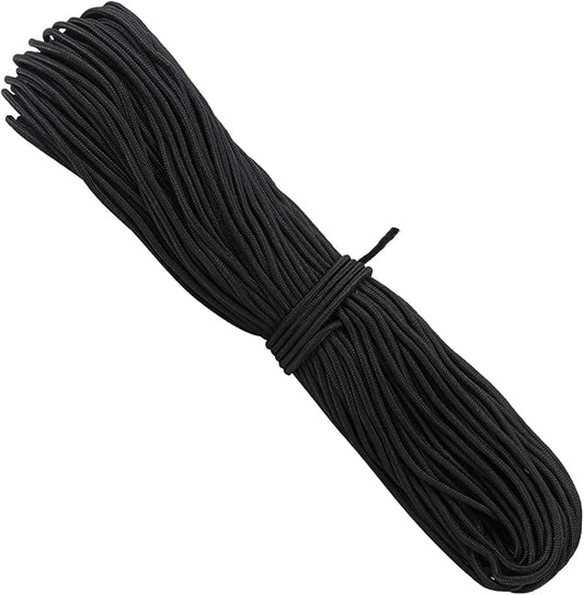 328 Feet 1/4 Inch Black Polyester Rope, 6mm Polypropylene Utility Rope for Kayaking, Camping, Home Decor