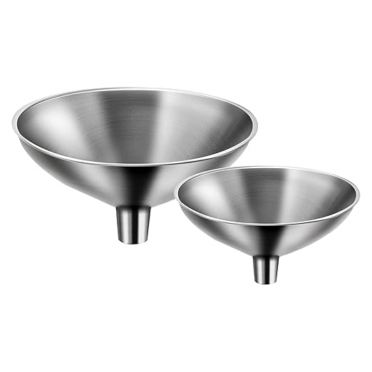 Small Funnel Set of 2, Stainless Steel Mini Funnel for Essential Oil Transfer, Kitchen Use