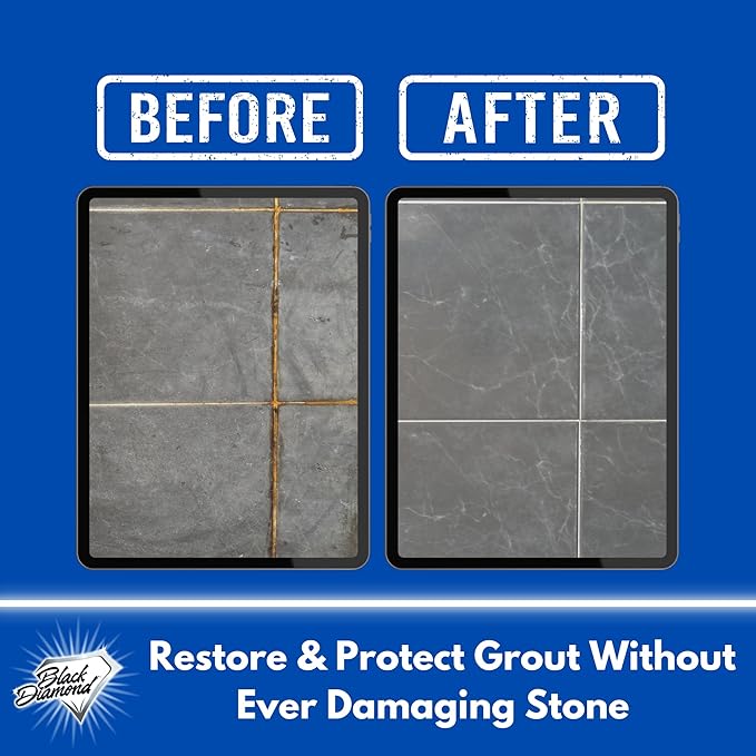 Ultimate Grout Cleaner for Tile Floors Blasts Away Years of Dirt and Grime. Heavy Duty Spray Cleaning Solution. Safe for Colored Grout and Natural Stone. Professional Results 2-QTS W Brush
