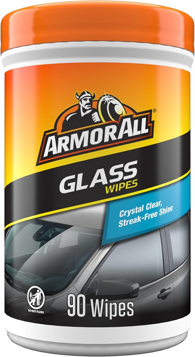 Armor All Car Glass Wipes by Armor All, Auto Glass Cleaner for Film and Grime, 90 Count