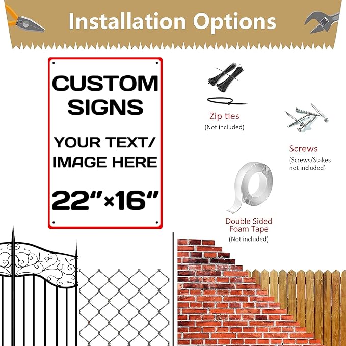 Custom Sign, Personalized Metal Signs,Aluminum Weatherproof Metal Sign Multiple Sizes Custom Personalized Text And picture Here,hazard sign,garden sign,custom door sign,Customised business signs