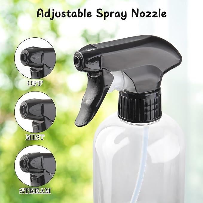 Bynccea Spray Bottle Empty Spray Bottles PET -10 oz/300 ml Plastic Water Sprayer bottles Refillable Containers Fine Mist Small Spray Bottles for Cleaning Solutions, Cooking, Hair