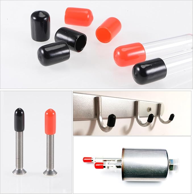 uxcell 20pcs Rubber End Caps 19mm ID Vinyl Round Tube Bolt Cap Cover Screw Thread Protectors Blue