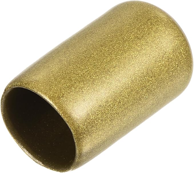 uxcell 20pcs Rubber End Caps 1/2"(12mm) ID Vinyl Round Tube Bolt Cap Cover Thread Protectors Gold