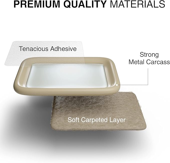 Furniture Sliders for Hardwood Floors X-Protector 12 PCS - 2” Furniture Floor Protectors – Beige Furniture Coasters – Carpeted Pads – Moving Furniture Pads Sliders!