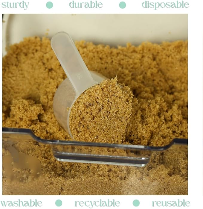 4 Pack – 1 Teaspoon Plastic Measuring Scoop – 5cc / 5ml / 1 tsp for Protein, Powders, Coffee, Milk Powder, Laundry Soap (1 Teaspoon | 5ml | 5cc)