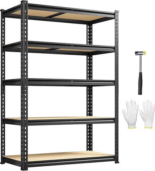 1980LBS Storage Shelves, 5-Tier Adjustable Pantry Shelves, Metal Shelving Unit for Kitchen, Pantry, Closet, Laundry, Garage,72.06" H x 35.55" W x 11.81" D