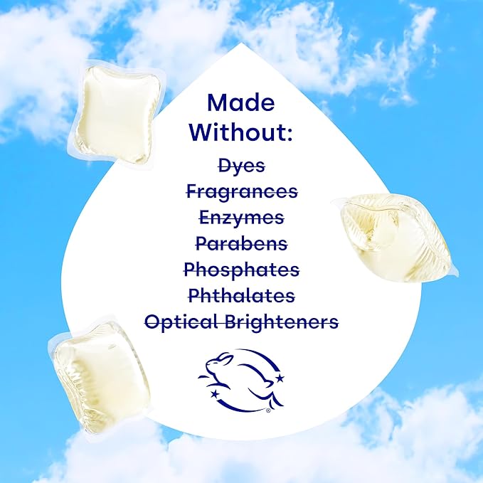 Dropps Sensitive Skin Laundry Detergent Pods, Unscented (36 Count) - Dermatologist Tested Laundry Pods - HE Compatible Laundry Supplies for Clean Clothes, Vegan & Dye-Free