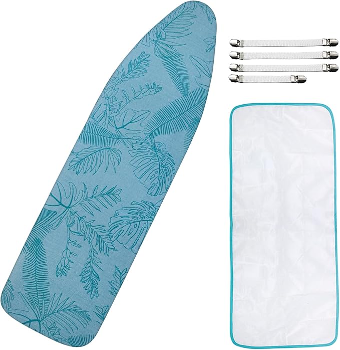Dalykate Ironing Board Cover and Pad, 15" x 54", Thick Padding, Elastic Edge, Scorch & Stain Resistant, Includes Fasteners & Mesh Cloth