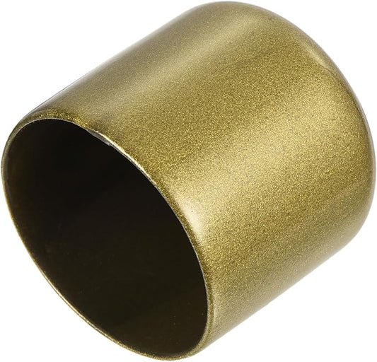 uxcell 20pcs Rubber End Caps 37mm ID Vinyl Round Tube Bolt Cap Cover Thread Protectors Gold