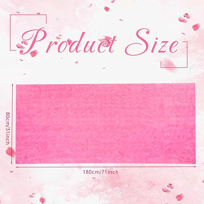 300 Pcs 31" x 71" Massage Table Sheets Waterproof Disposable Bed Sheets Soft Non Woven Fabric Tattoo Breathable Spa Bed Cover for Esthetician Beauty Salon Chair Hotel, Pink