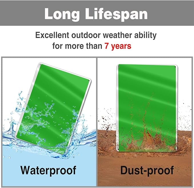 Personalized Aluminum Weatherproof Metal Signs - Multiple Sizes, Custom Text & Picture, Hazard, Garden, Custom Door Signs