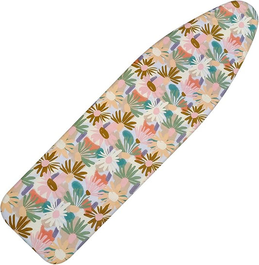 Ironing Board Cover and Pad 15x54 Inch Standard Ironing Board Cover with Elastic Edge and Hook and Loop Fasteners Scorch and Stain Resistant Cotton Ironing Covers with Thick Padding