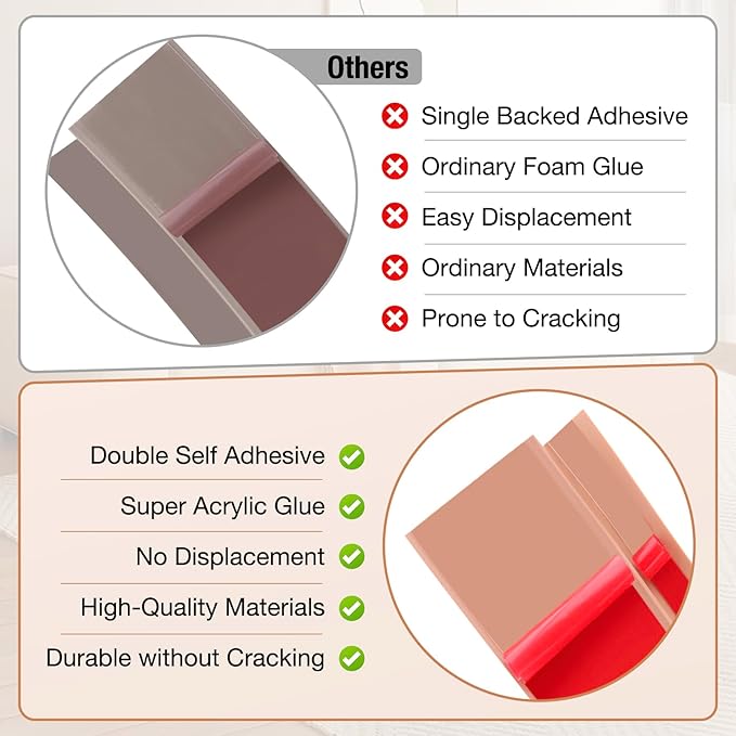 Floor Transition Strip Self Adhesive Vinyl Door Threshold for Doorways Carpet Edging Trim Overlap Edge Reducer for Laminate Floor, Carpet, Tile (Smoked Brown Wood Grain, 3/5" to 4/5", 10Ft)